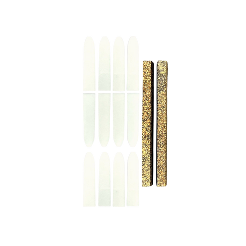 10 mil mylar duck call reeds packaged with a rubberized cork strip