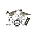 Mallard Chaser shaker system rigged with two Divebomb pintail drake decoys, 25 ft bungee line, 200 ft floating rope and winder