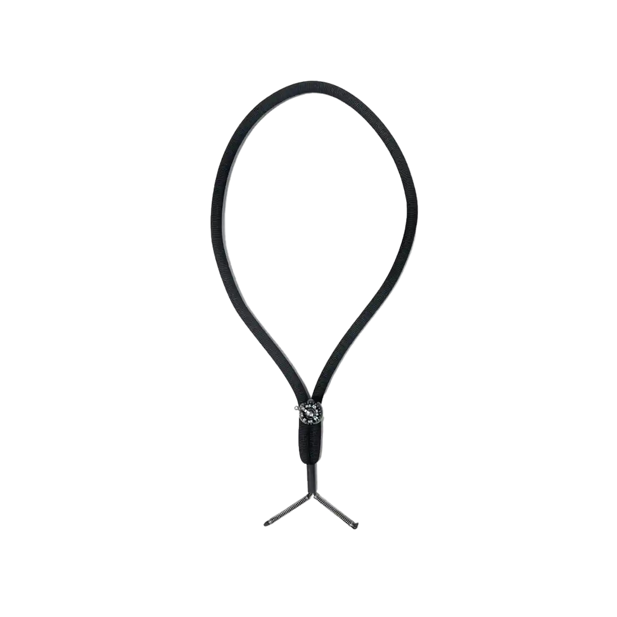 Black floating duck call lanyard with compass ball