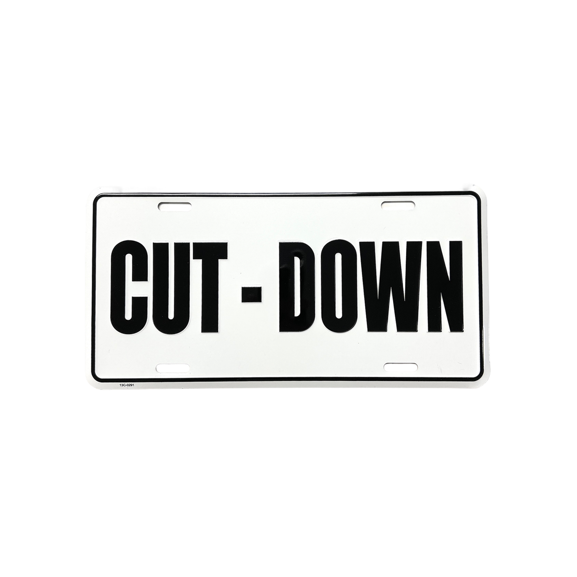 Cut-Down Duck Calls license plate in white