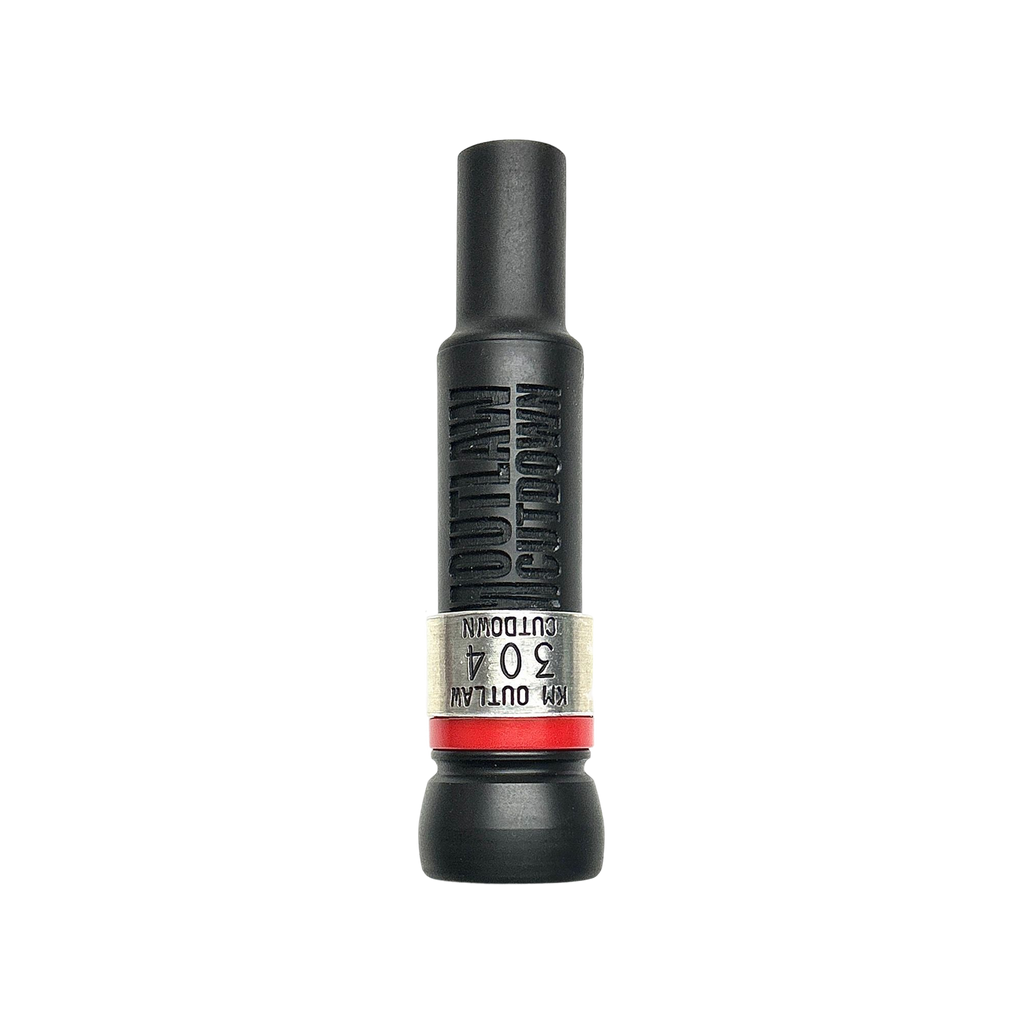 KM Outlaw Red-Label cut-down duck call with MC-50 round hole insert