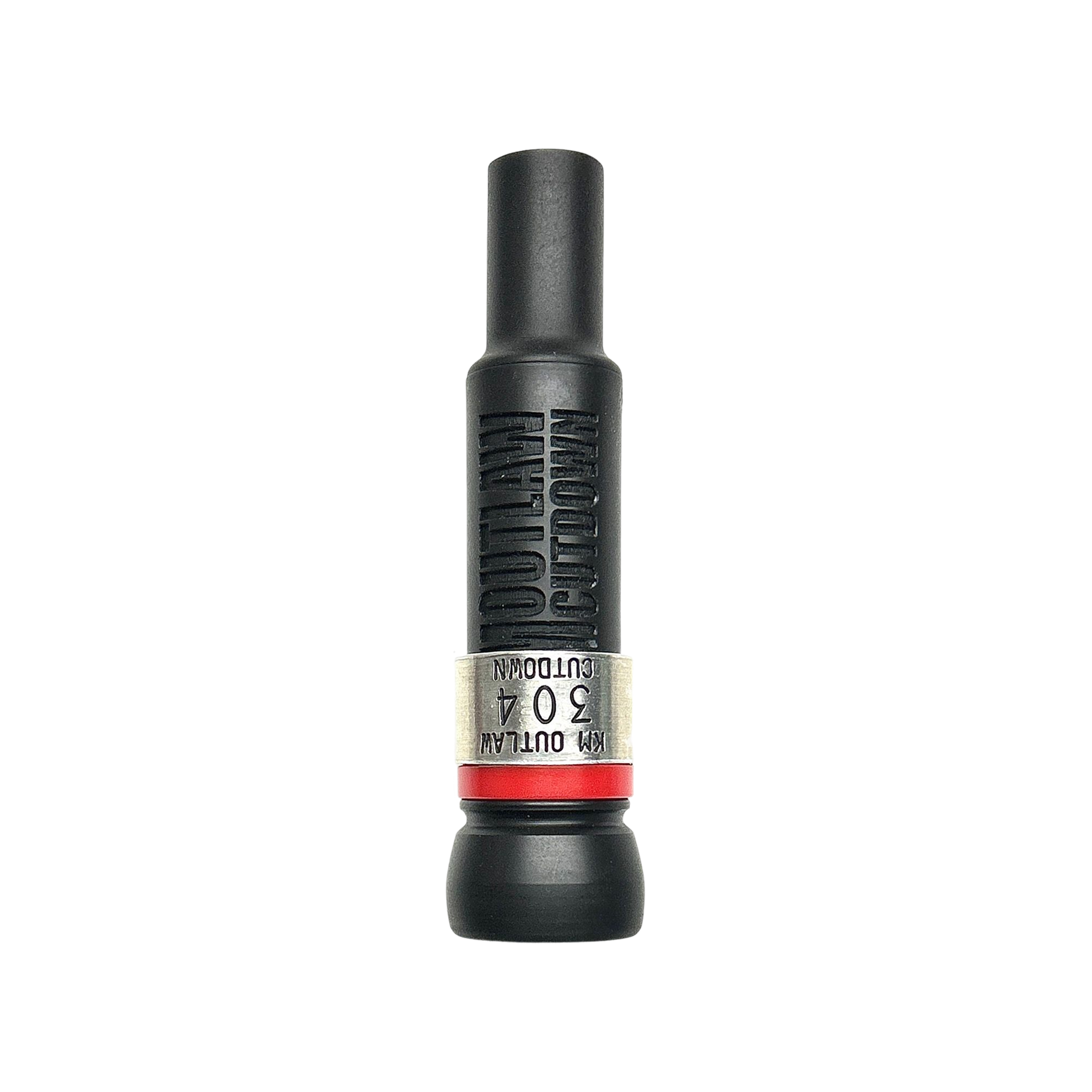 KM Outlaw Red-Label cut-down duck call with MC-50 round hole insert
