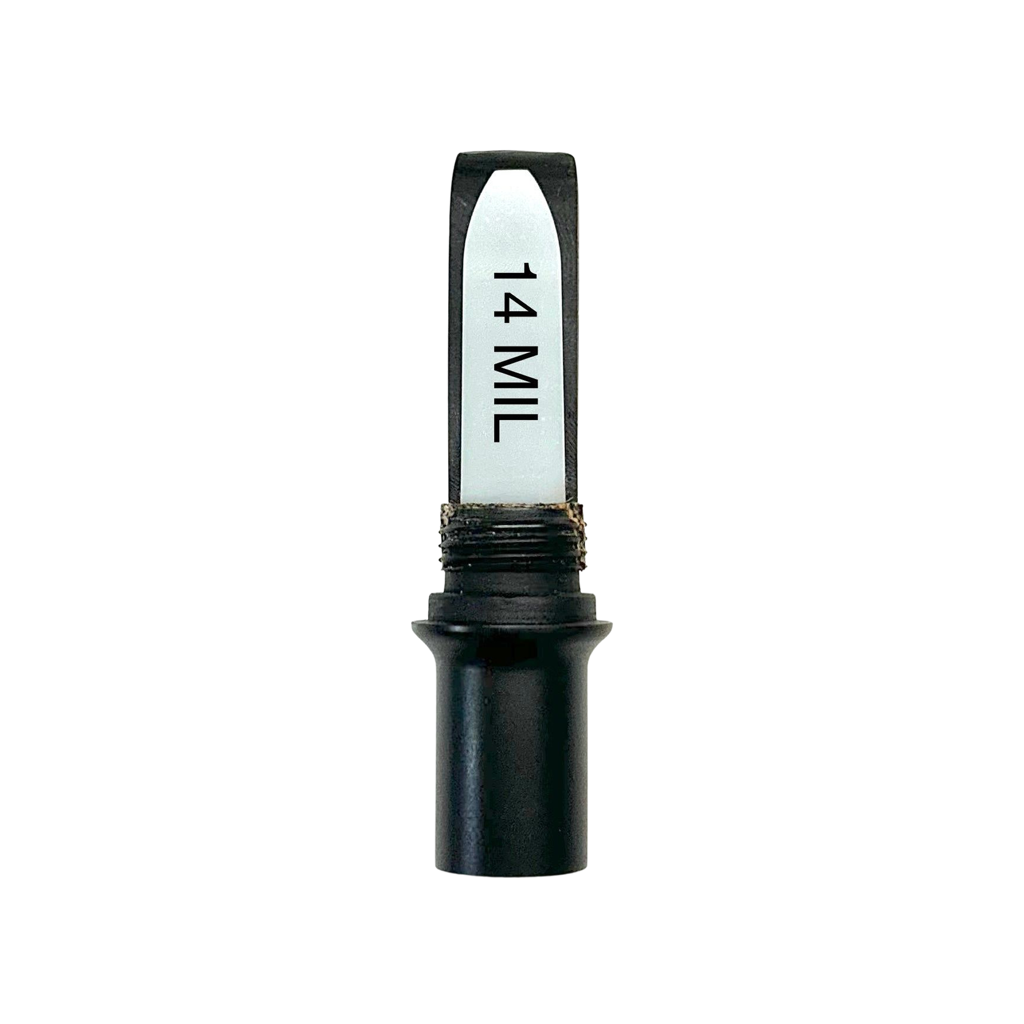 Shorty Keyhole insert detail for the KM Outlaw Red-Label cut-down duck call