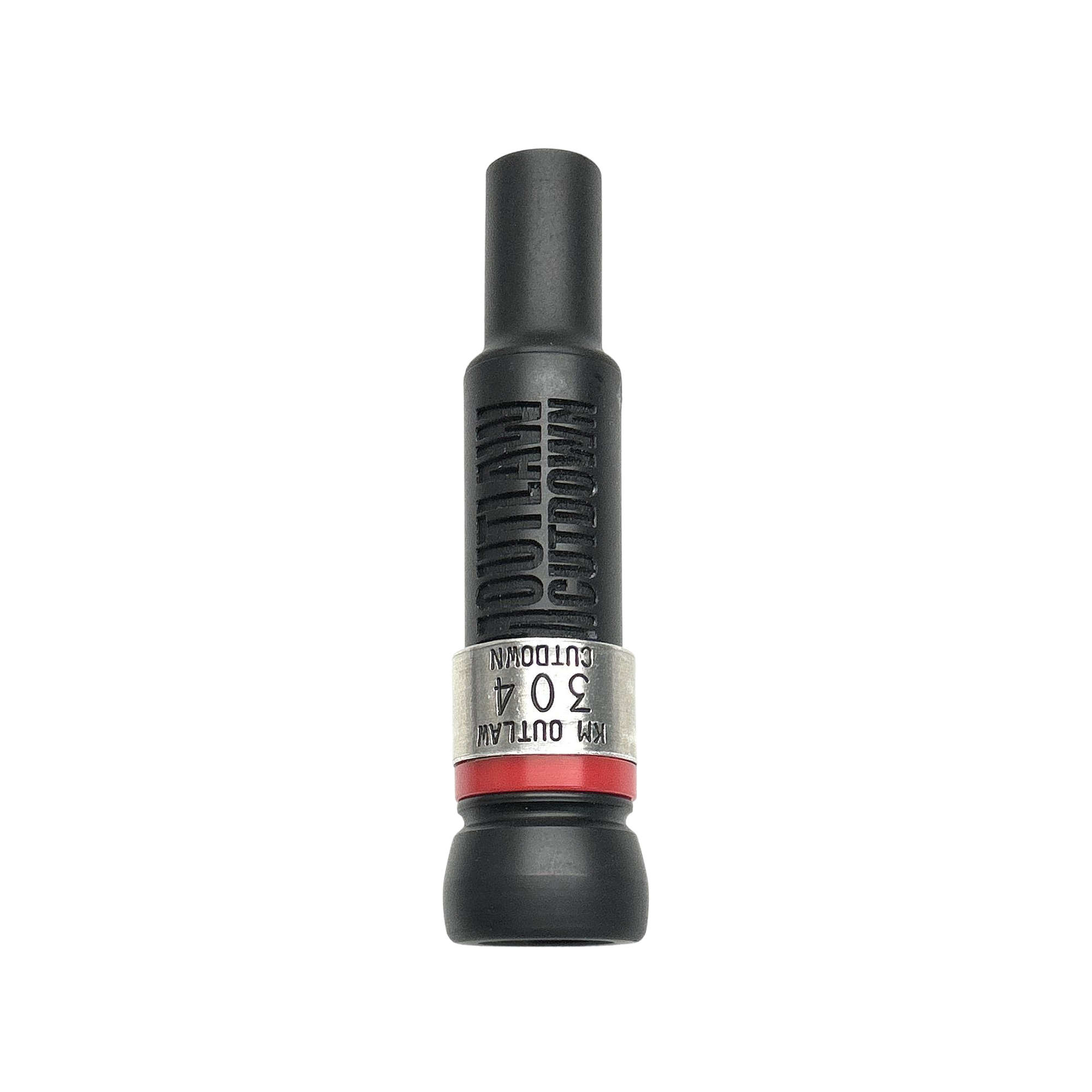 KM Outlaw Red-Label cut-down duck call with shorty keyhole insert