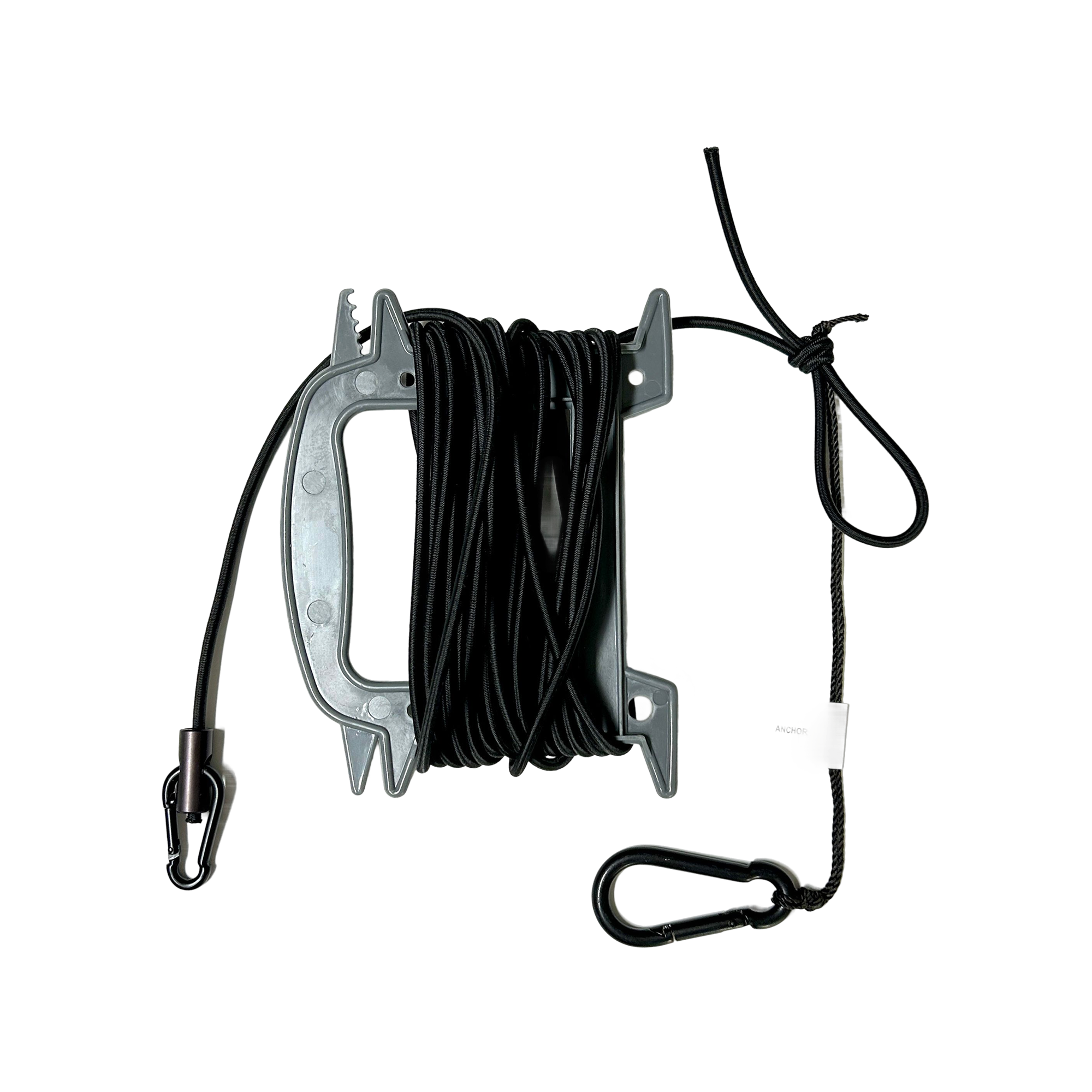 Mallard Chaser bungee kit components laid out with clip and rope socket