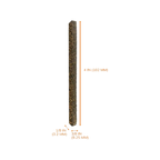 Single rubberized cork strip, 4 inches by 3/8 inch by 1/8 inch
