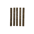Five rubberized cork strips for tuning cut-down duck calls
