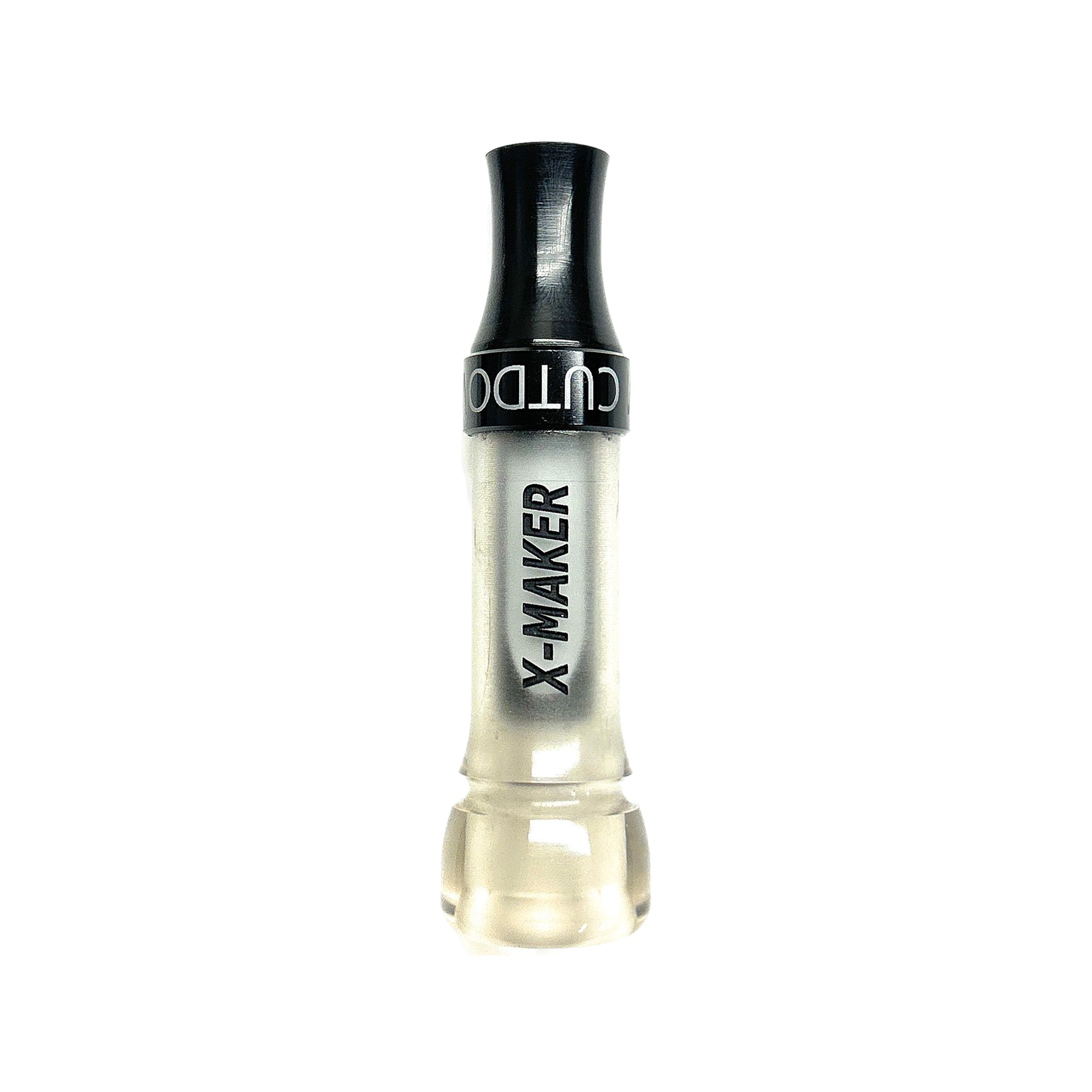 X-Maker cut-down duck call with smoke clear frost barrel
