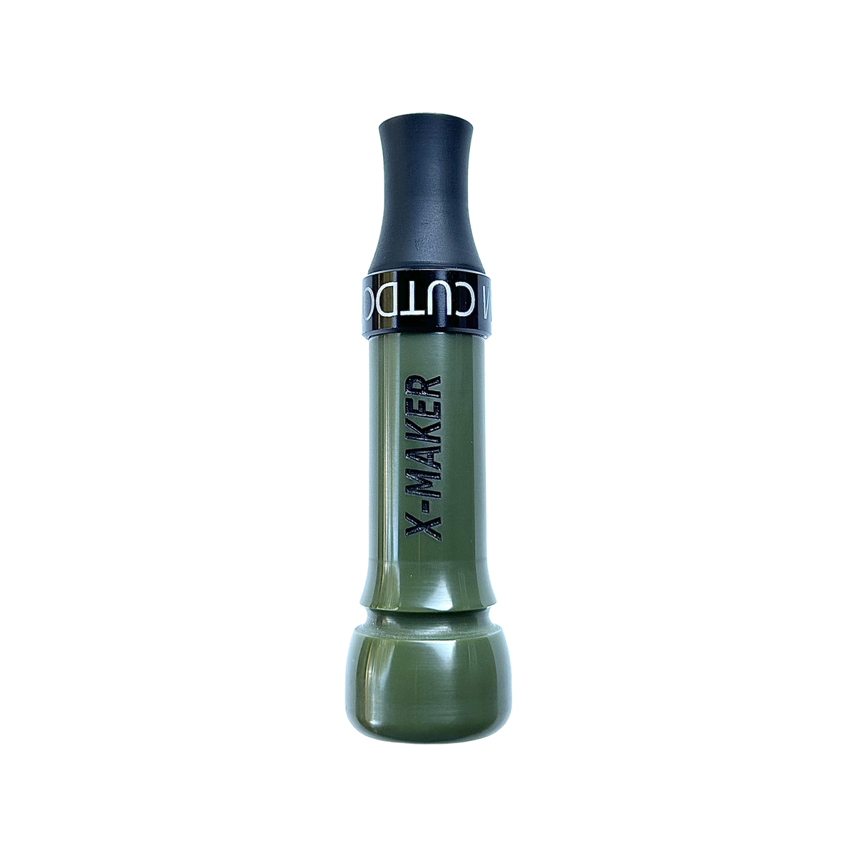 X-Maker cut-down duck call in OD Green acrylic with flat black XM Flared Keyhole insert
