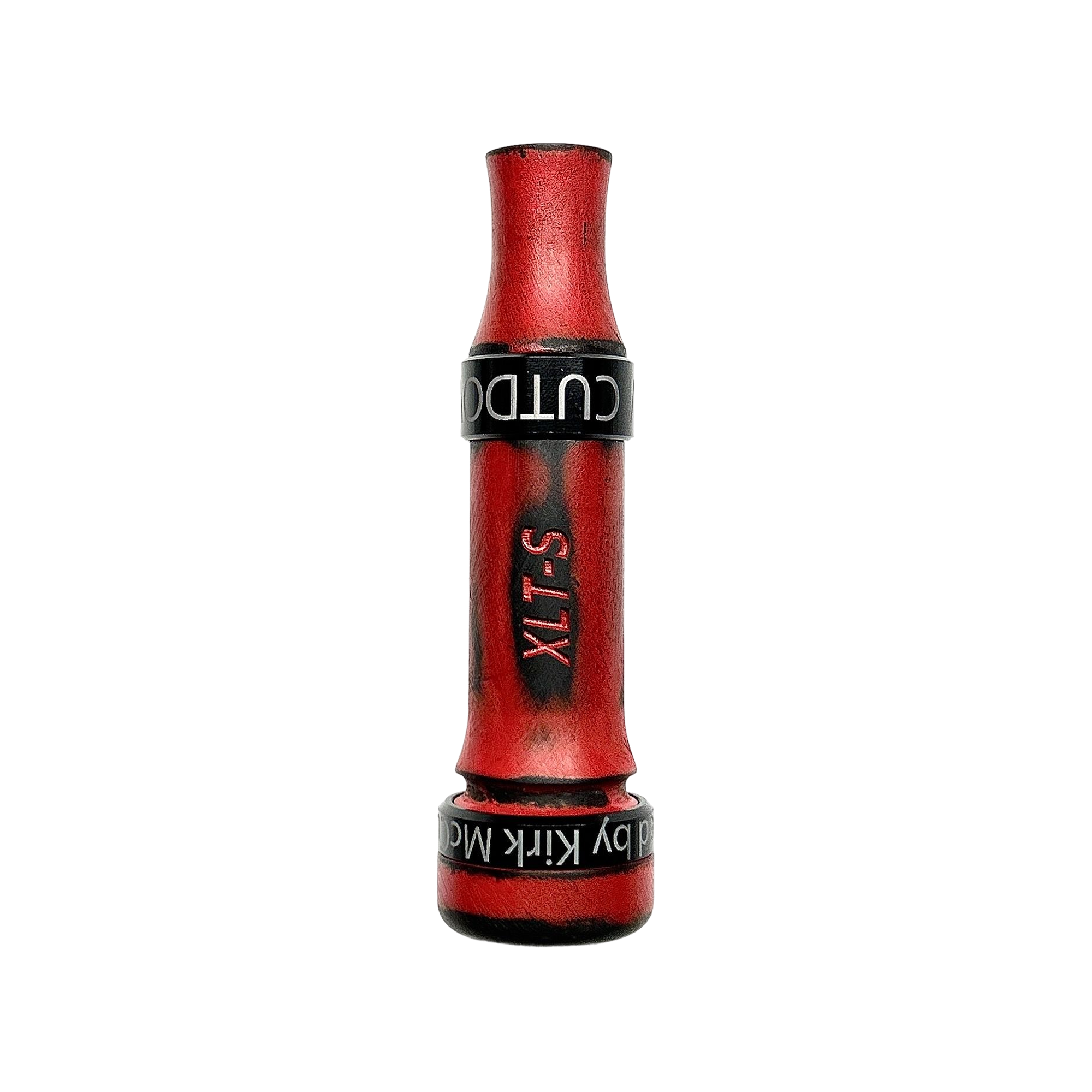 XLT-S short barrel cut-down duck call with Blood on Water rough finish barrel