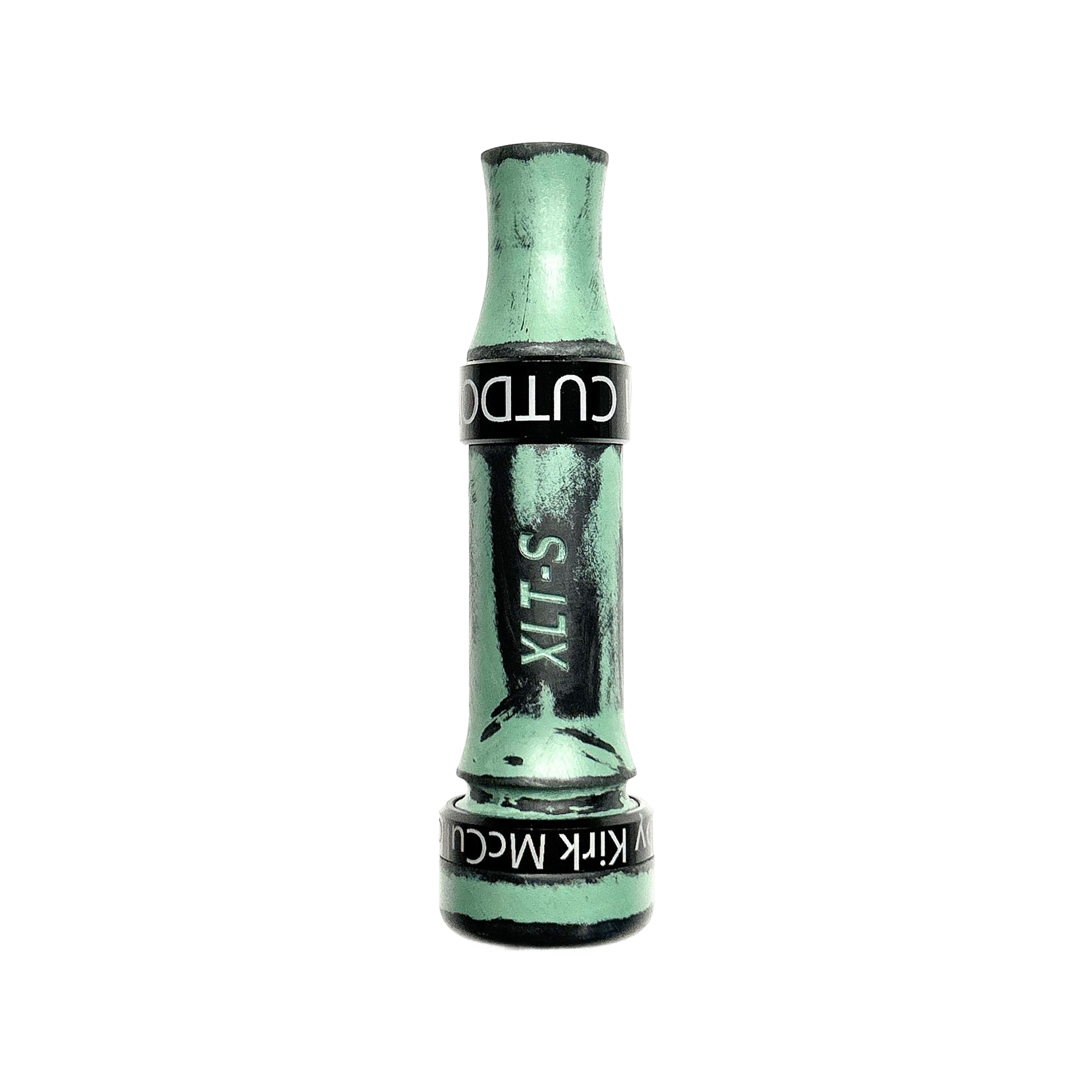 XLT-S short barrel cut-down duck call with Burnt Teal rough finish barrel