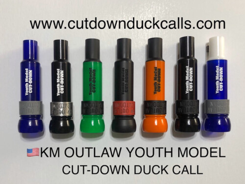 Kirk McCullough-Youth Model CUT-DOWN Threaded Keyhole Duck Call Flat Black 