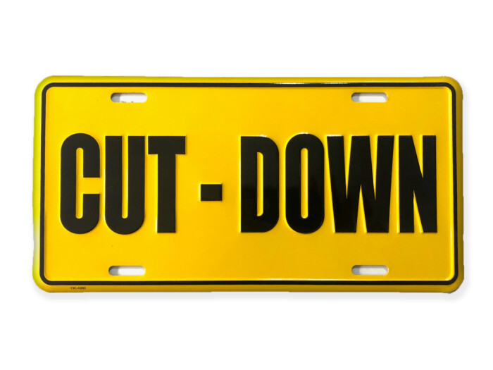 Cut-Down Duck Call Truck License Plate – Yellow