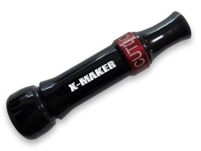 X-MAKER Cut-Down Duck Call Black with Red Band