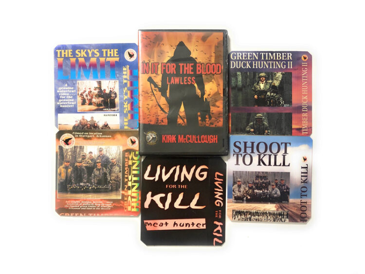 Kirk McCullough's 6 DVD Combo Pack including In It for the Blood: Lawless, THE SKY’S the LIMIT, SHOOT to KILL, LIVING for the KILL, GREEN TIMBER DUCK HUNTING 2, and our best seller GREEN TIMBER DUCK HUNTING 1