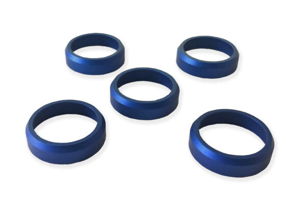 Elevate Your Duck Calls with Blue Crack Rings Boost the performance and longevity of your Kirk McCullough duck calls with our Blue Crack Rings. These meticulously crafted rings are designed to fit all Kirk McCullough duck calls, providing a perfect complement to your already excellent calls. They play a vital role in ensuring the effectiveness of your calls throughout the entire duck hunting season. The rings are available in either Aluminum Anodized or Brass, and they feature a tapered design that fits most keyhole calls, such as D-2, DJ Grafton, and others. Each ring is carefully applied with epoxy, creating a protective barrier that effectively prevents barrel cracking. This critical reinforcement ensures that your duck calls remain in top condition, ready to deliver realistic and effective calls every time. In addition to their functional benefits, these blue aluminum rings add a touch of style and functionality to your duck calls. The set includes five shiny blue rings that not only enhance the aesthetics of your calls but also provide the essential support needed for a successful hunting season. Whether you're a seasoned hunter or new to the sport, these rings are a valuable addition to your gear, especially if you prefer cut-down duck calls. Enhance your calls, prevent barrel cracks, and maintain peak performance throughout the hunting season with our Blue Crack Rings, suitable for all Kirk McCullough duck calls.