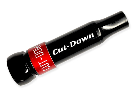 Black New Basic Cut-Down Duck Calls with red band: Ideal for beginners and seasoned hunters. Easy to blow, versatile for all ages. 10 Mil reed for responsive, realistic sound with minimal effort. Threaded keyhole insert for added functionality. A great starter duck call crafted by Kirk McCullough. The best and easiest duck calls.