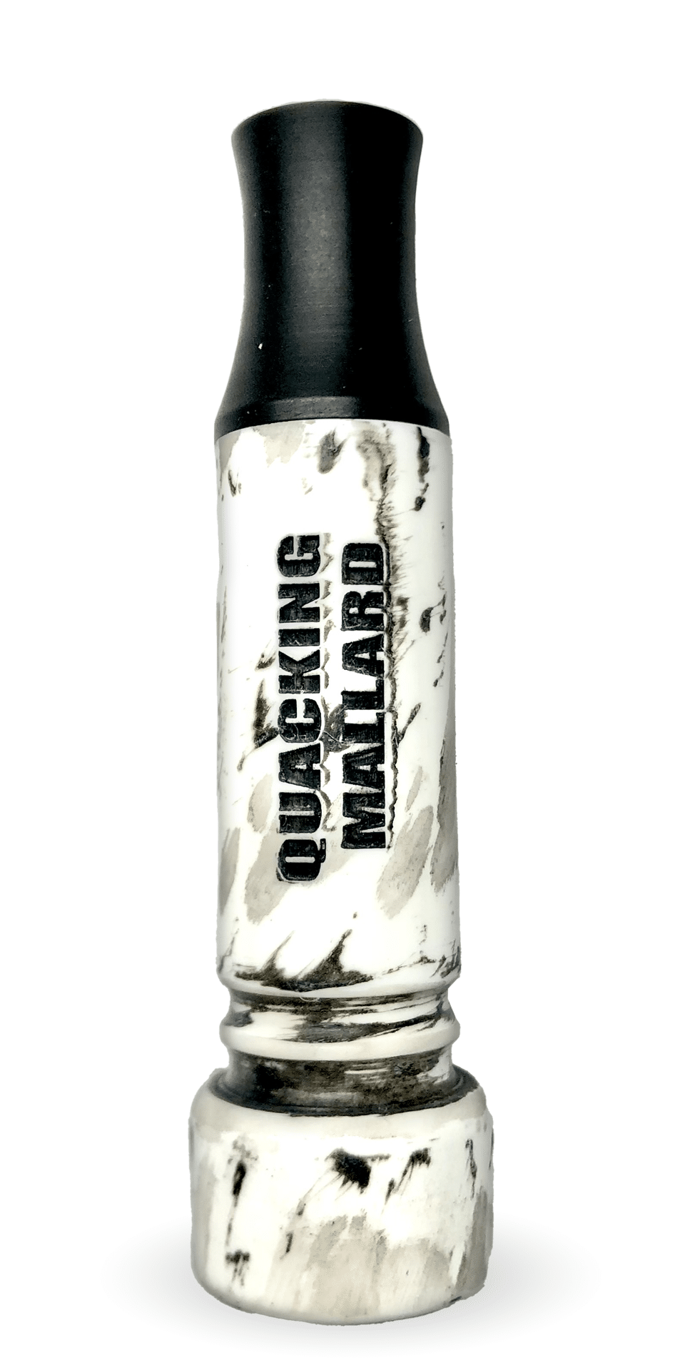 Introducing the "Quacking Mallard Threaded Keyhole Duck Call" Elevate your waterfowl hunting experience with the "Quacking Mallard Threaded Keyhole Duck Call," a standout in the esteemed Bloodrunner Series. This exceptional duck call is engineered with hunters in mind, setting a new standard of excellence in the field. Unmatched Performance and Design Superior Sound Projection The "Quacking Mallard" features a shorter barrel length for exceptional sound projection and precision. It delivers a loud, smooth, and clear sound that effectively attracts even the wariest waterfowl. Distinctive Craftsmanship With lettered engraving and a threaded flared keyhole design, this call blends style and functionality. Each piece is meticulously crafted to achieve a perfect balance of artistry and performance. Durable and Reliable Proudly cast and made in the USA, particularly on the great Mississippi flyway in Arkansas, this duck call is constructed from hard-cast acrylic material. Its durability ensures it will be a reliable companion for both seasoned hunters and newcomers alike. Key Features High-Pressure Hunting Excellence Ideal for high-pressure hunting environments, especially for public ground ducks in Arkansas and Louisiana. Designed to excel in the most challenging conditions. Exceptional Sound Quality Produces lifelike mallard hen sounds with minimal effort. The threaded keyhole insert enhances functionality, making it user-friendly and highly effective. Included Accessories Comes with three 14-mil hand-punched Mylar reeds and a 2¼-inch by 3/16-inch rubberized cork strip for additional insert wedges, ensuring you’re always prepared in the field. Summary The "Quacking Mallard Threaded Keyhole Duck Call," part of the prestigious Bloodrunner Series, is crafted to meet the demands of dedicated waterfowl hunters. With superior sound quality, distinctive design, and exceptional durability, this call is the ultimate addition to your hunting gear. Proudly made in the USA on the great Mississippi flyway in Arkansas, it promises to enhance your hunting experience, making every outing memorable. Whether you're a seasoned hunter or a newcomer, trust the "Quacking Mallard" to deliver outstanding performance in the field.