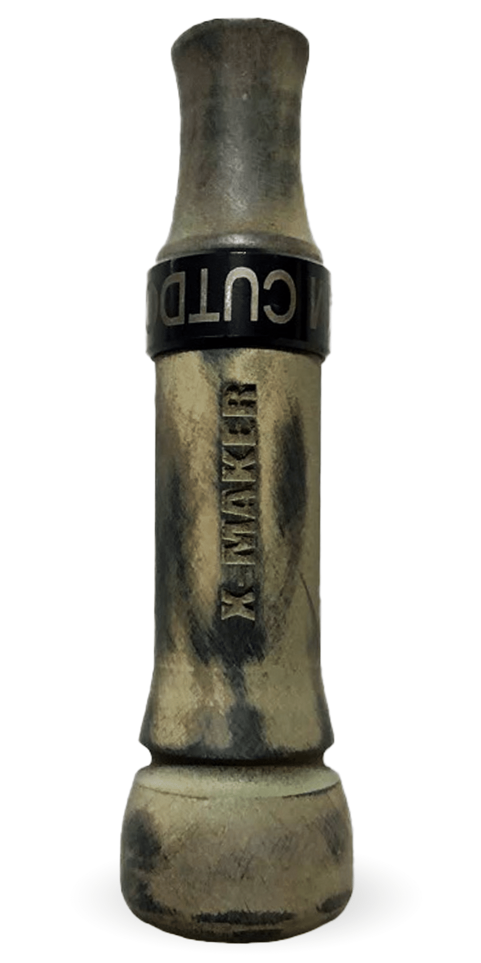 X-MAKER Cut-Down Duck Call Rough finish with Etched Black Band Mallard cutdown duck call by Kirk McCullough